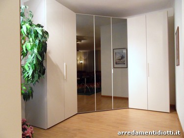Simple walking closet mirror doors